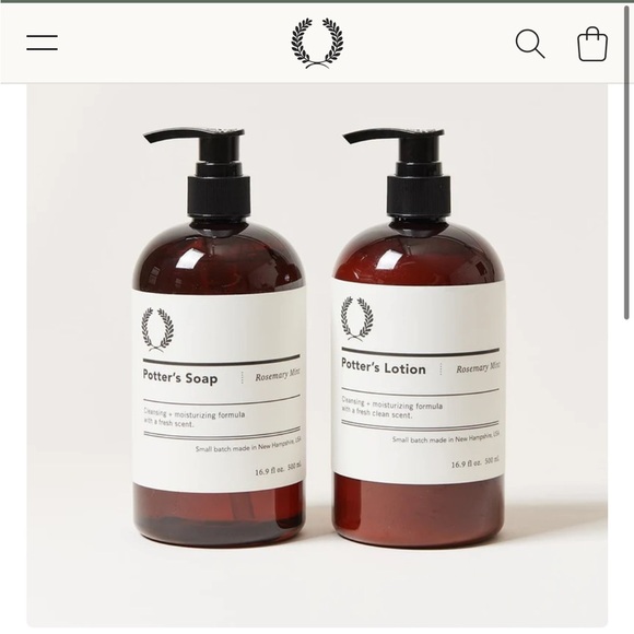 Potter’s Lotion and Soap: made with plant-derived rosemary/mint essential oils. - Picture 3 of 3